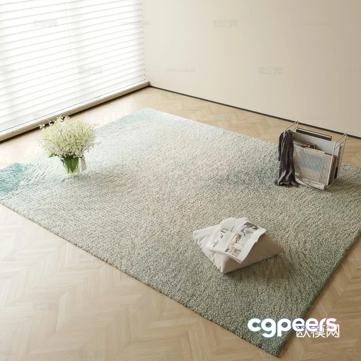 Modern small fresh carpet 3D model
