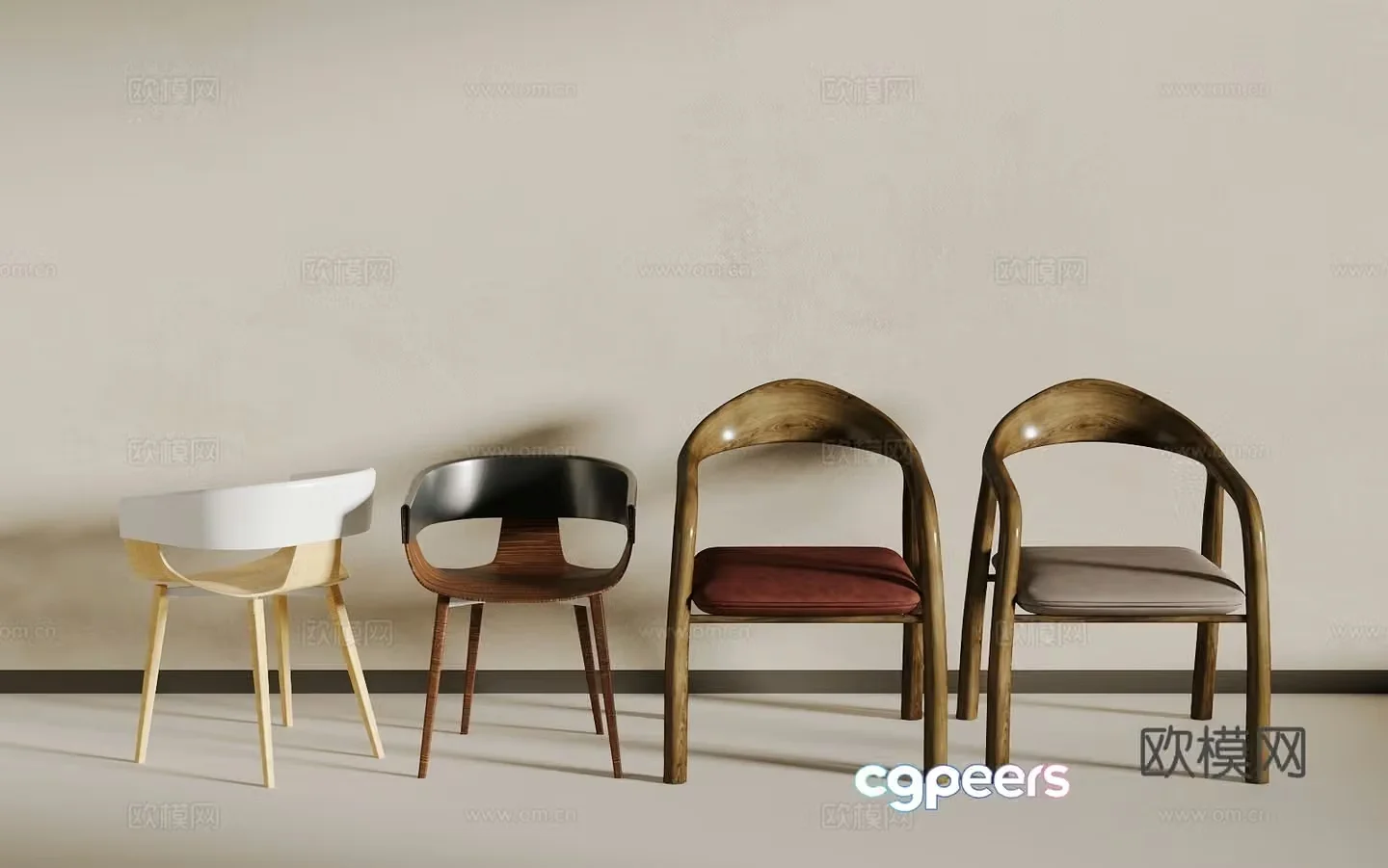 New Chinese-style seat 3D model