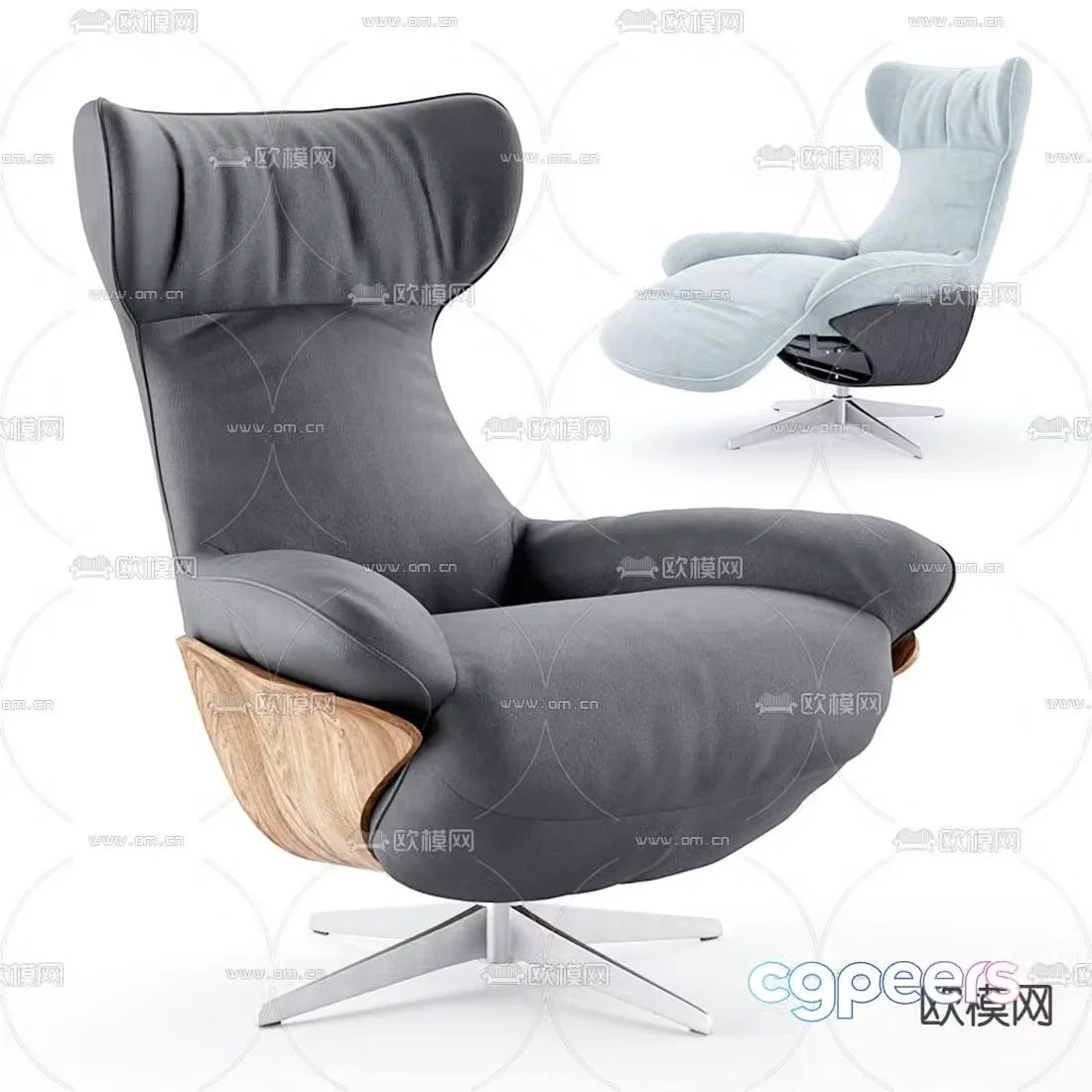 Natuzzi lounge chair 3d model