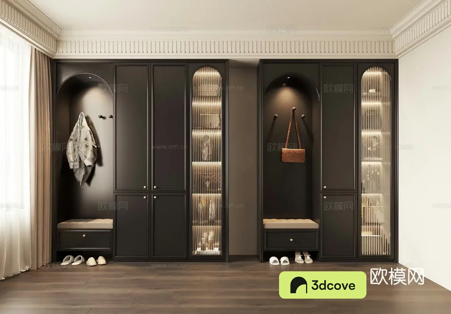 Combination shoe cabinet ornament
