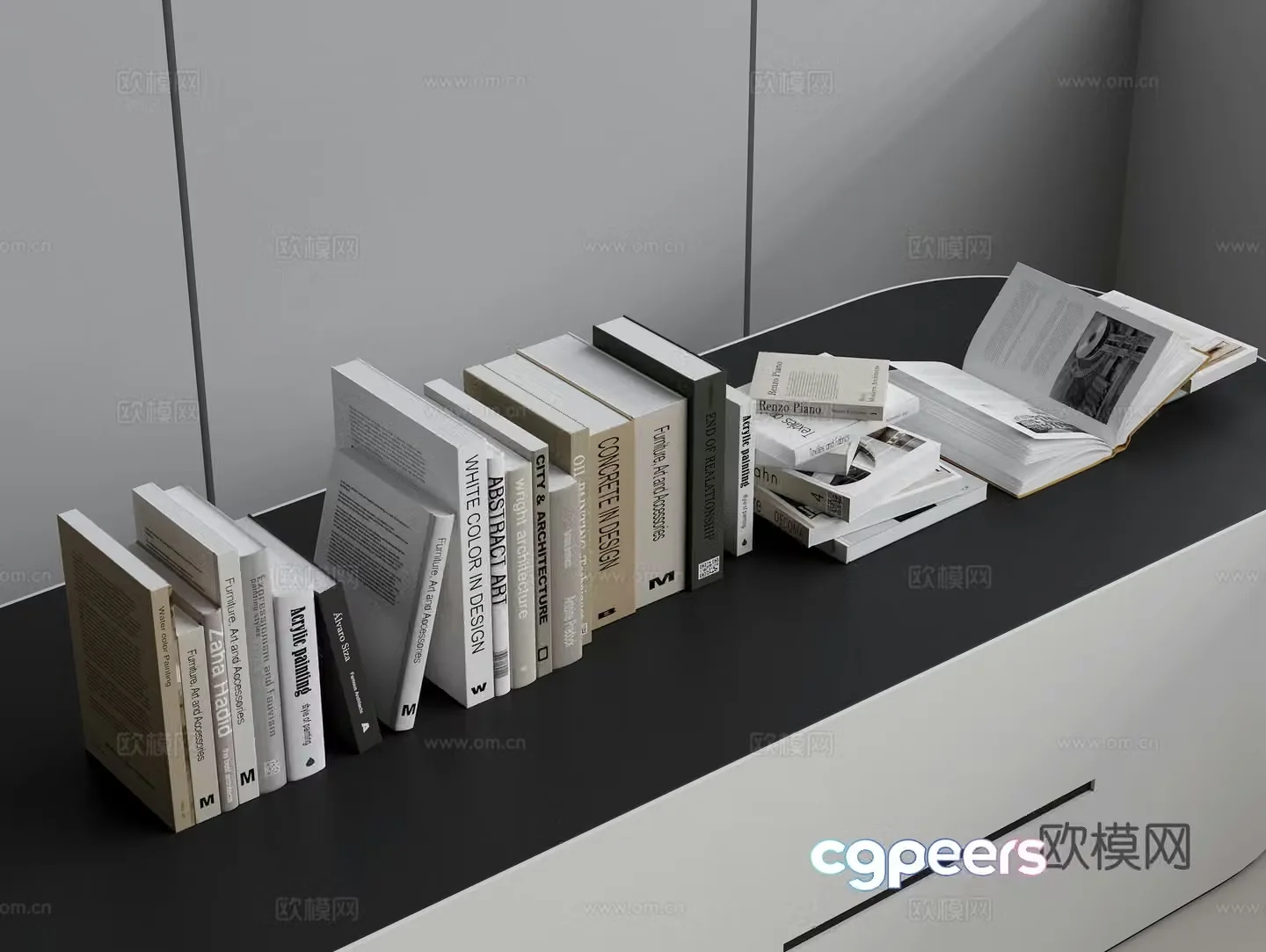 Books Book Ornaments 3D Model