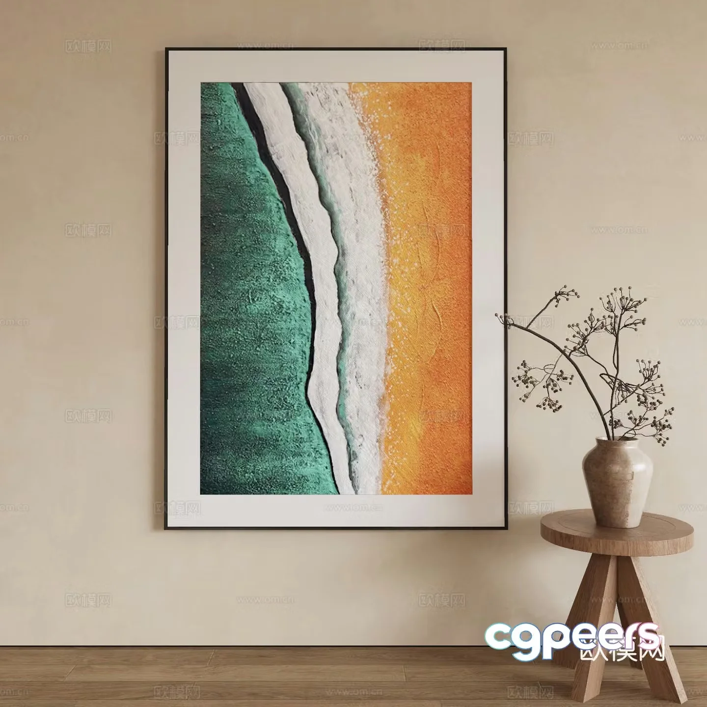 Modern decorative painting 3d model