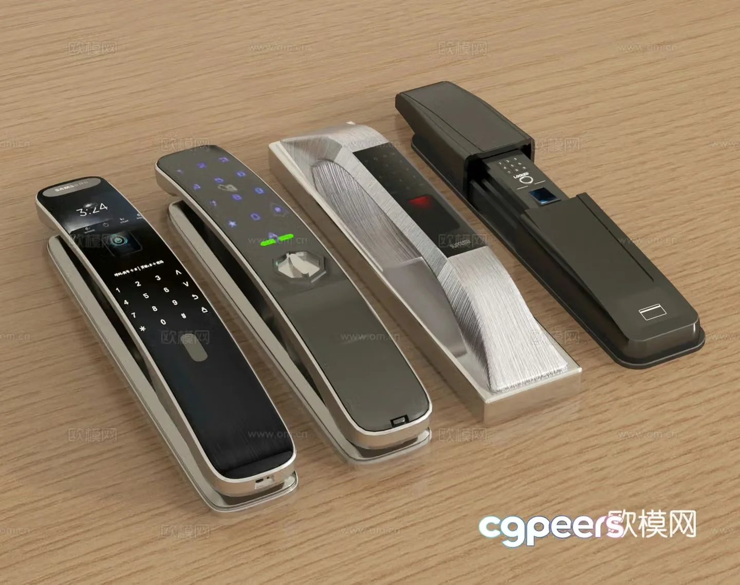 Fingerprint lock Password lock 3d model