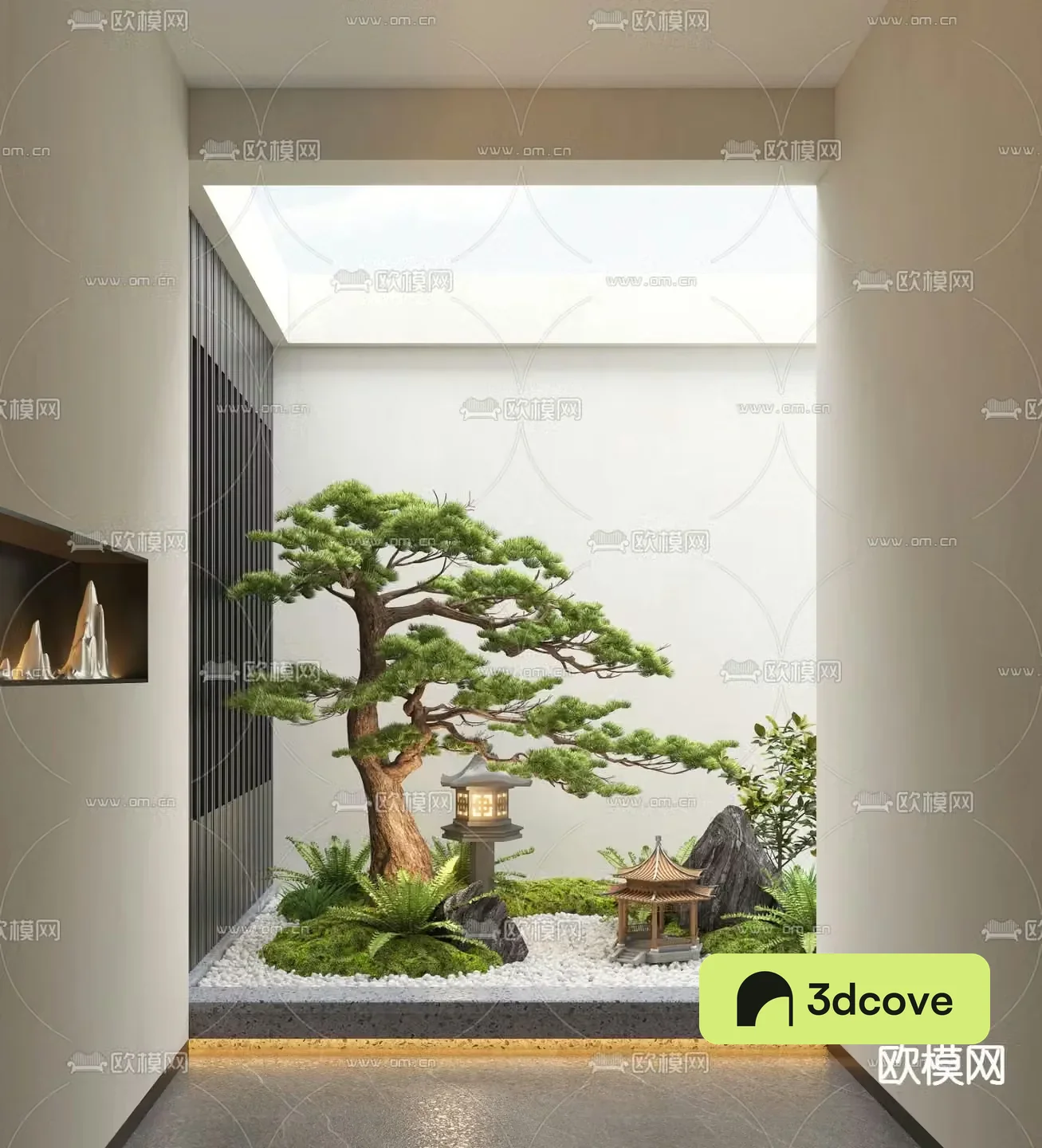 Patio landscape pine tree landscaping