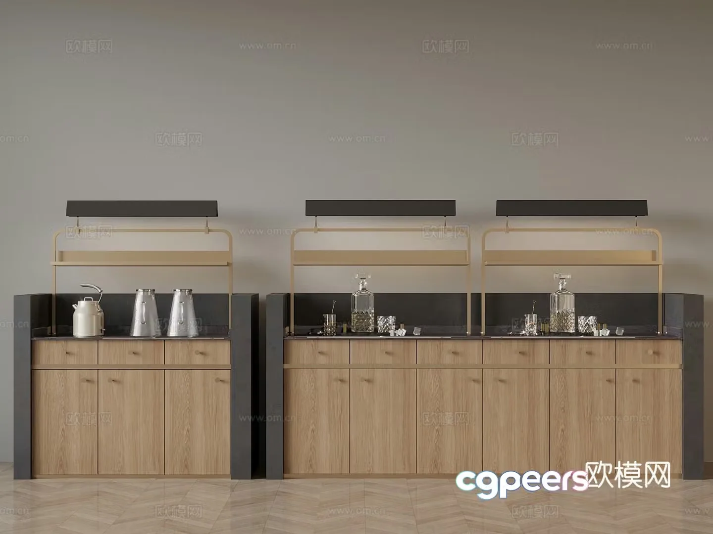 Modern dining cabinet disinfection cabinet tea cabinet 3d model