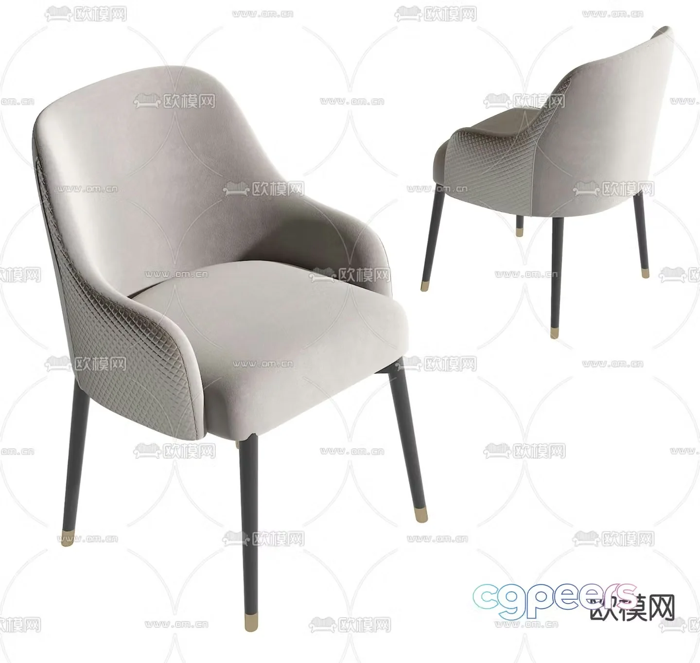 Modern chair dining chair 3d model