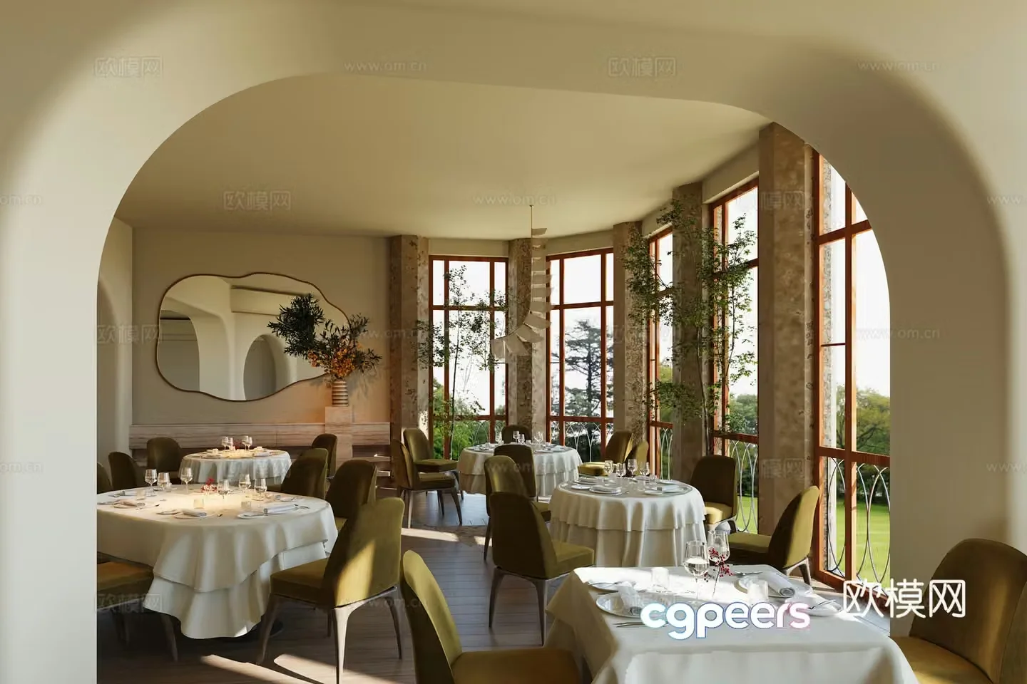 Modern Western Restaurant 3D model