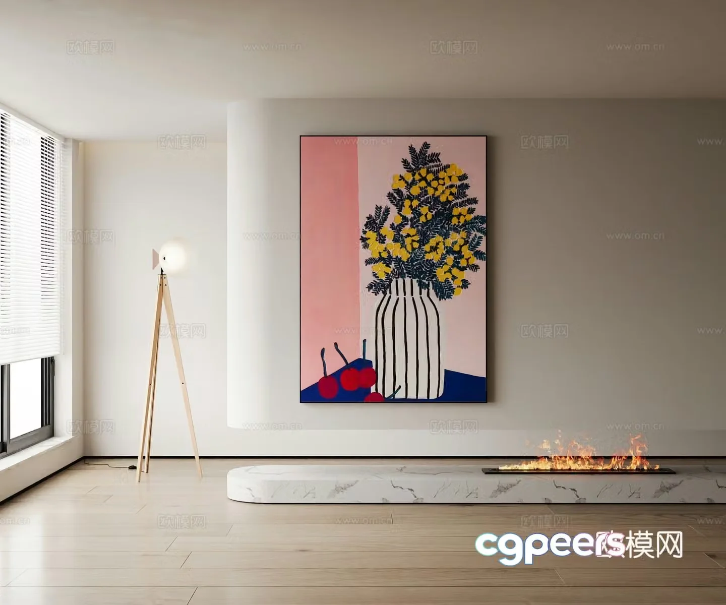 Modern decorative painting 3d model