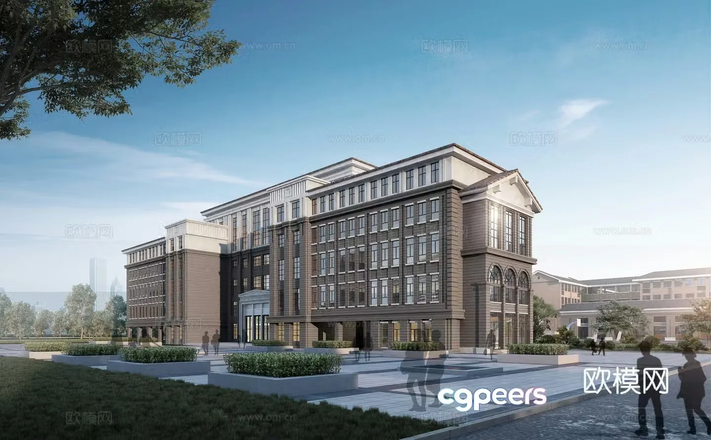 European school appearance 3d model