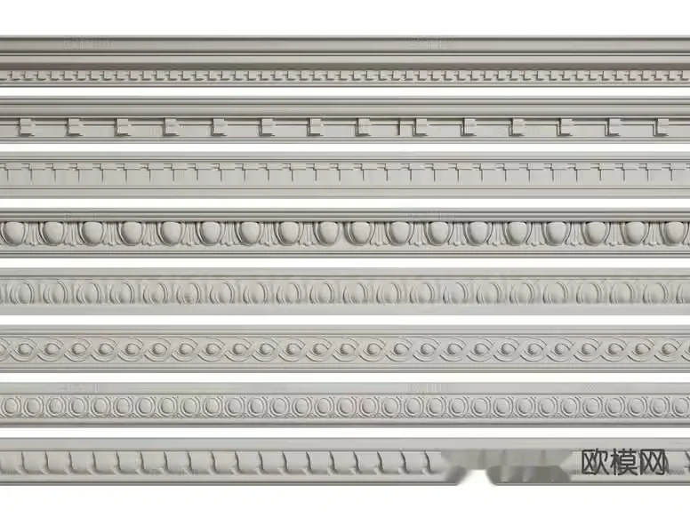 A Decorative Molding Pattern 3D Model – 13832 – CORONA Render