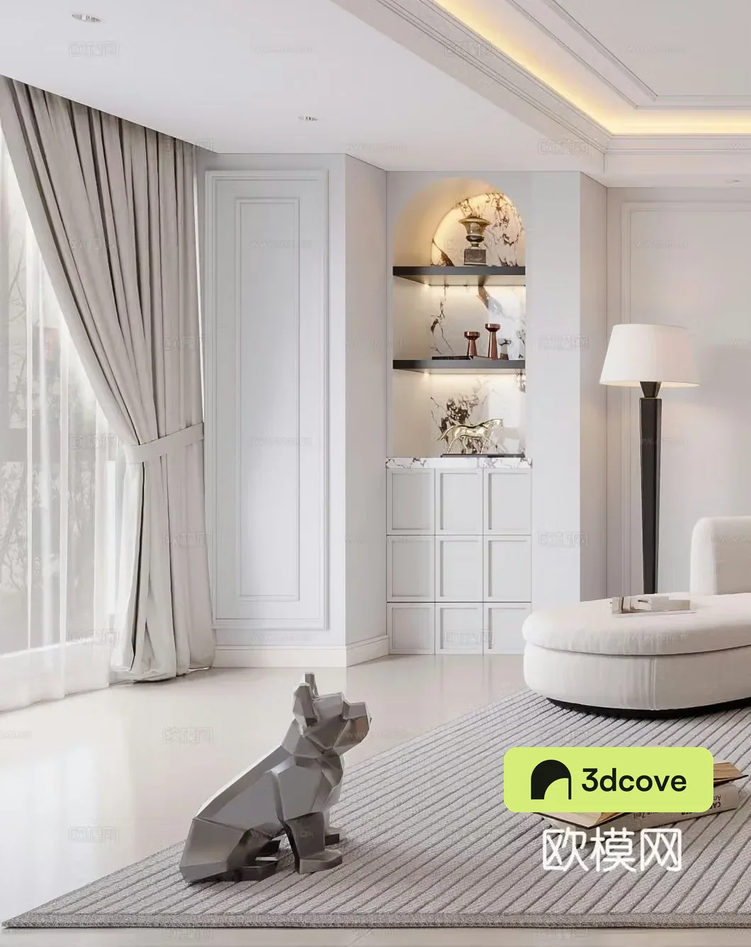 Modern ornaments Decoration Dog Floor lamp Wine cabinet Decoration cabinet G667