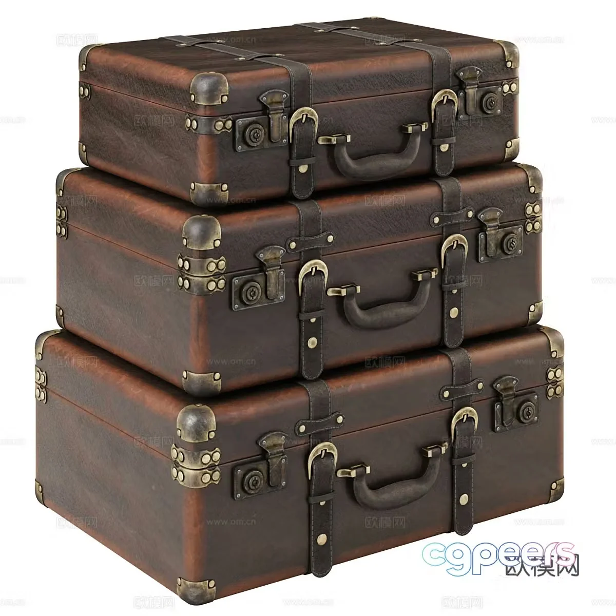 Vintage suitcase 3d model