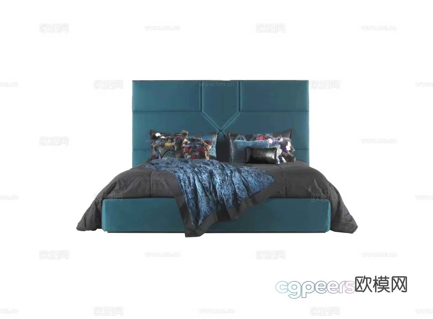 roberto cavalli double bed 3d model