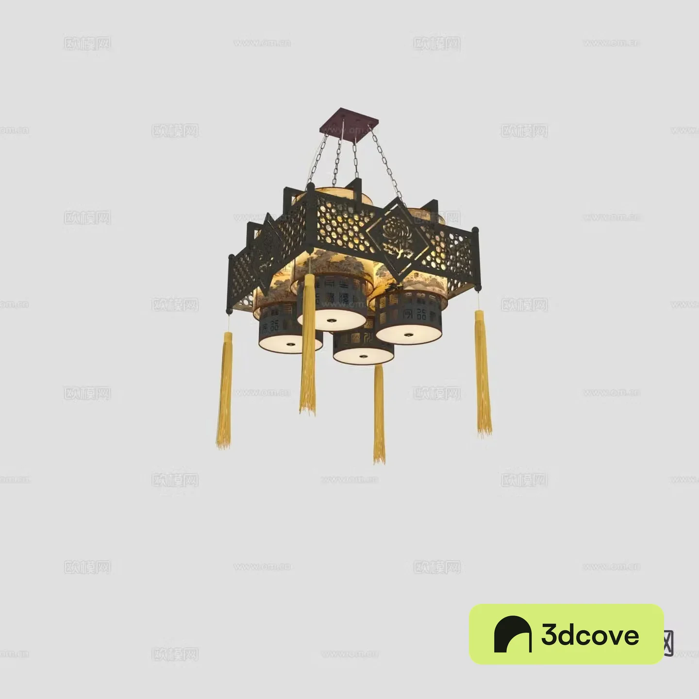 New Chinese style chandelier wooden chandelier