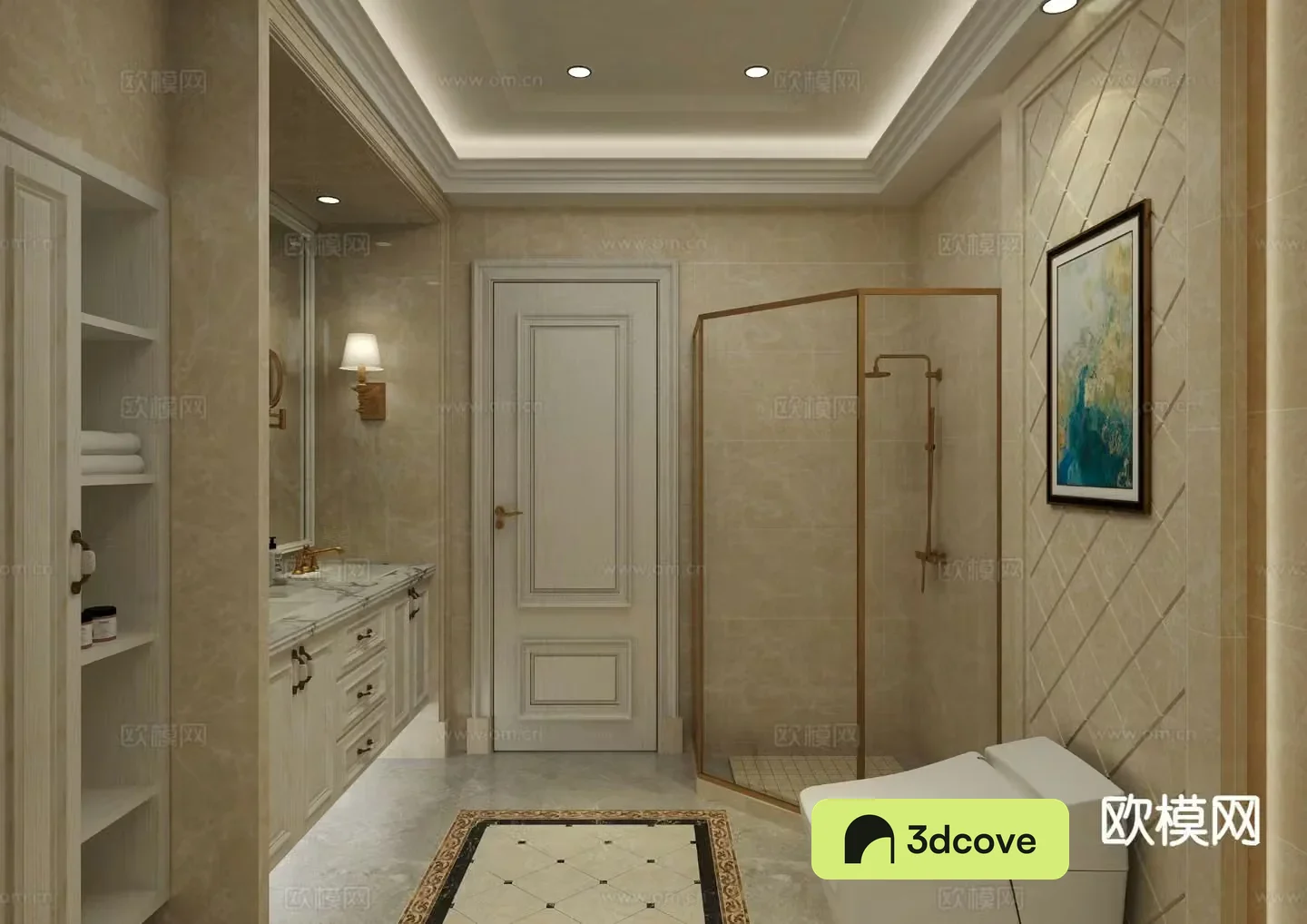 European style bathroom toilet