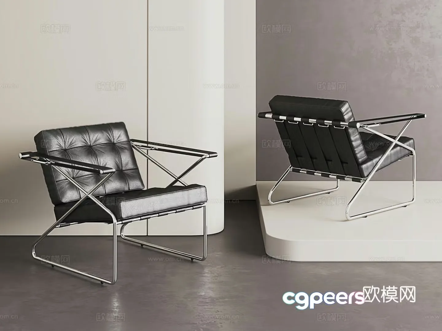 Modern leisure chair Simple leisure chair Medium style leisure chair 3d model
