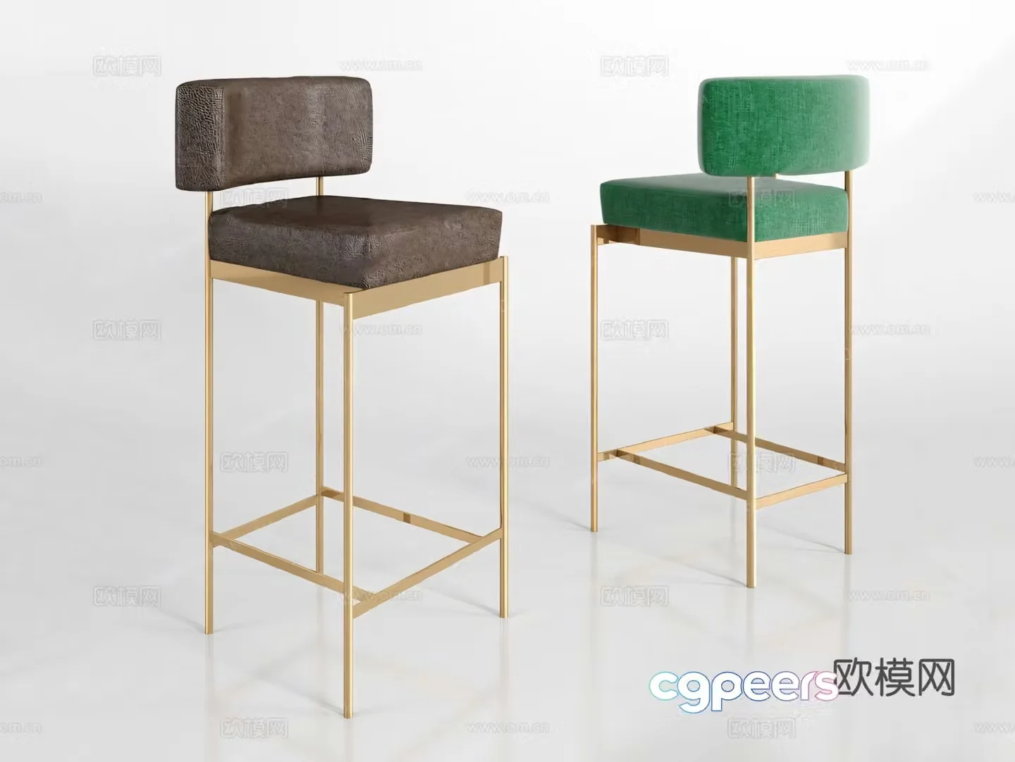 Modern bar stool leather bar stool bar stool 3d model