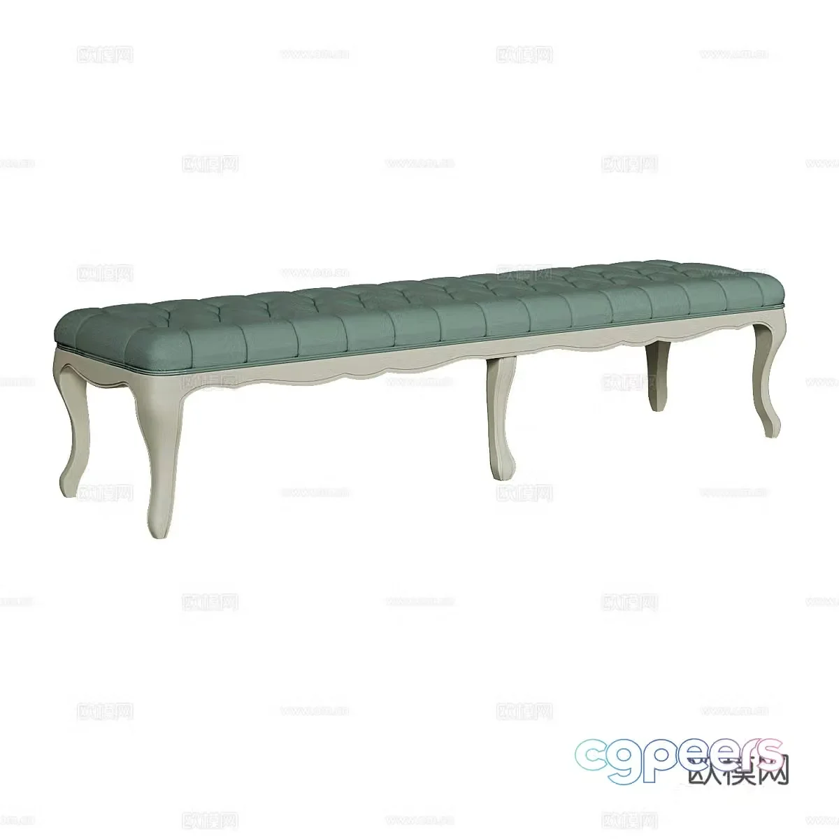 French simple sofa stool low stool simple sofa stool stool 3D model