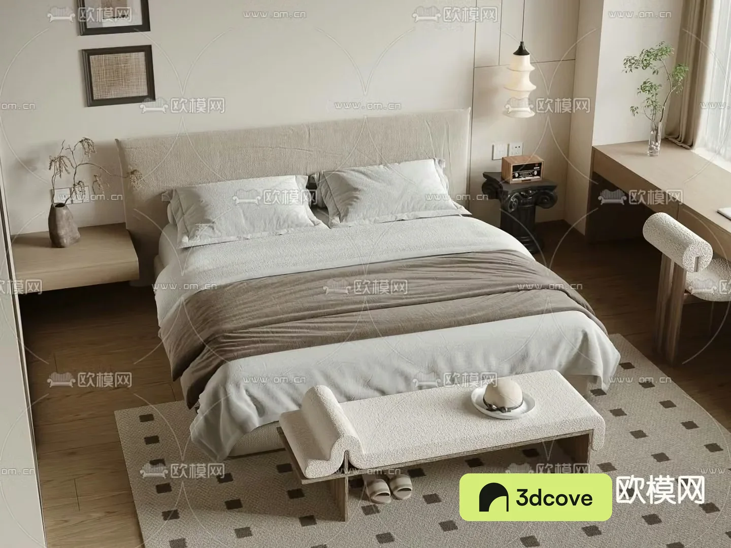 Wabi-sabi double bed