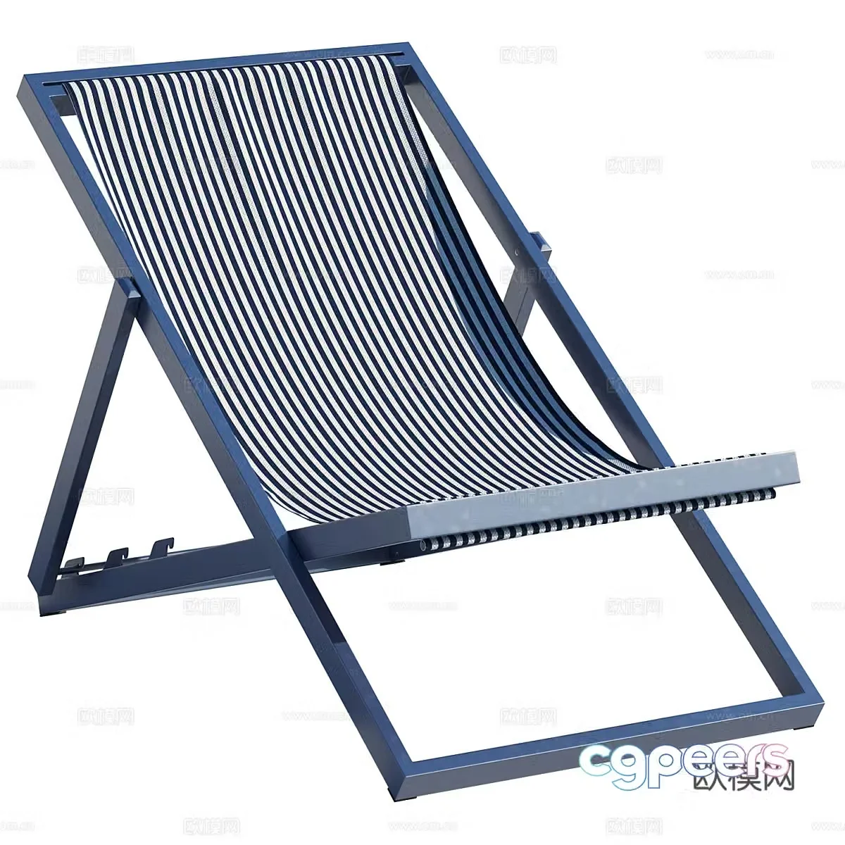 Modern outdoor deck chair 3d model