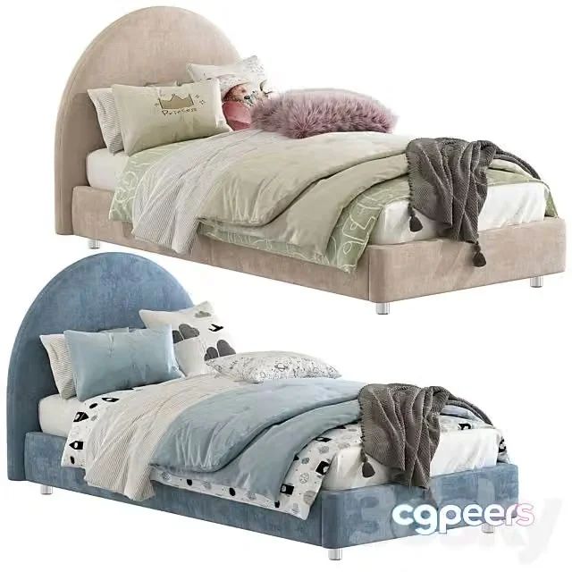 3ds Max Free – Bed with upholstered headboard 263