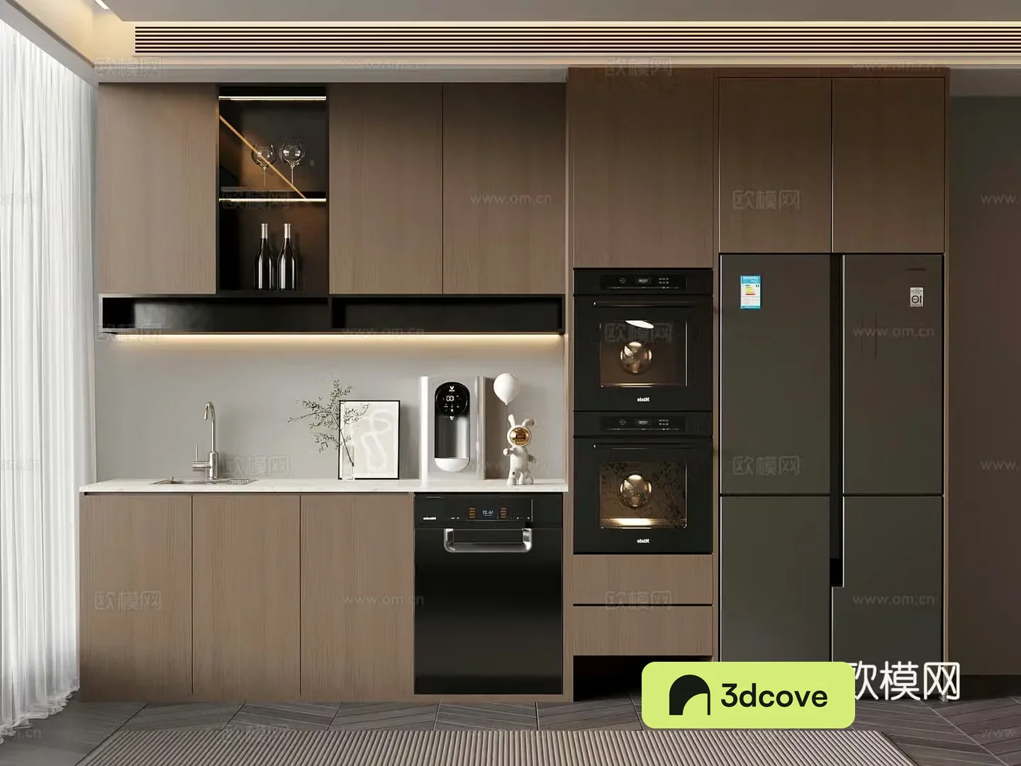 Modern Italian wine cabinet sideboard