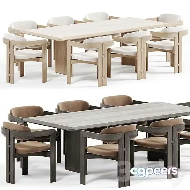 3ds Max Free – Dolm Plus Table, 0414 Gallottiradice Chair