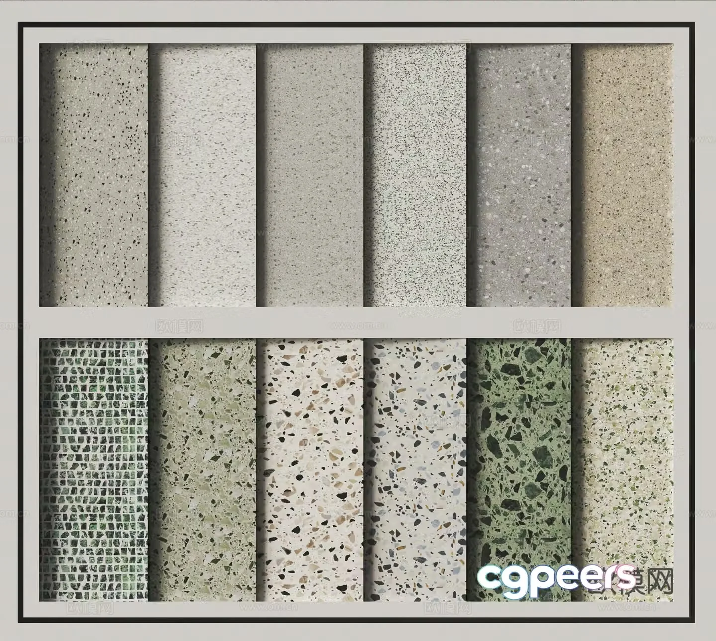 Modern stone terrazzo 3d model