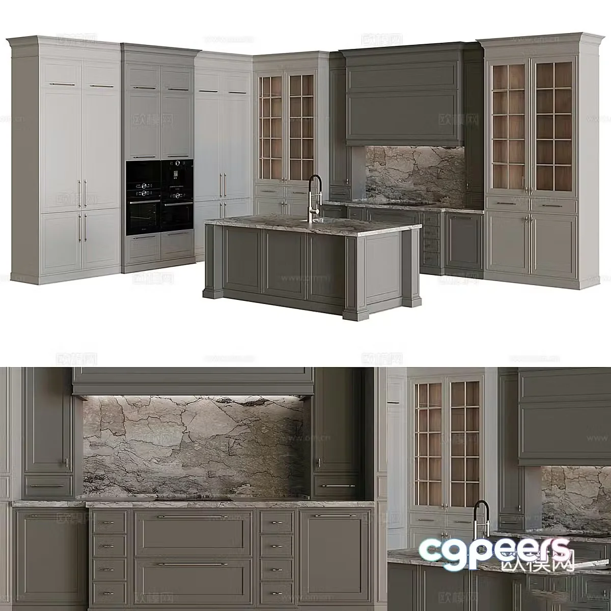 Modern light luxury cabinet 3D model
