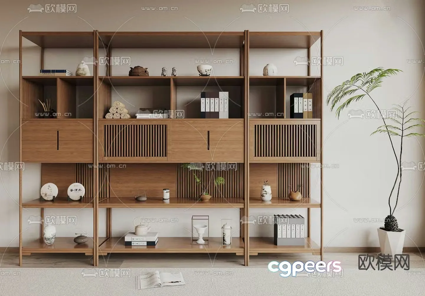 Bogu rack new Chinese style storage rack display rack 3d model