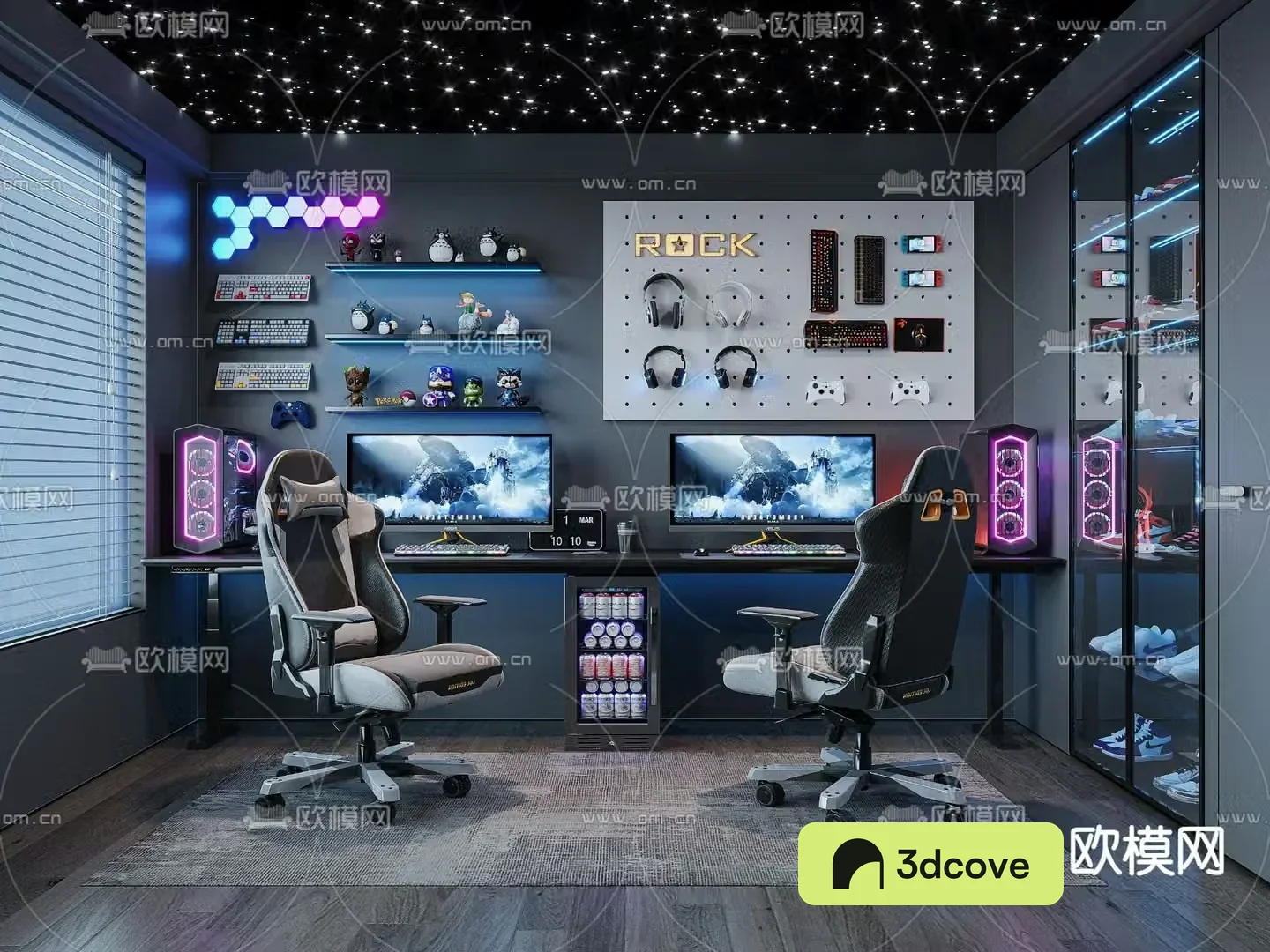 Modern e-sports room computer room