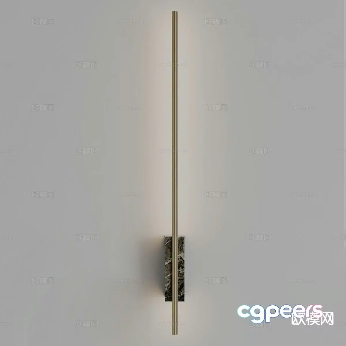 Modern minimalist wall lamp long wall lamp 3d model