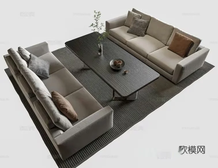 Modern Living Room 3D Model – 11776 – VRAY Render