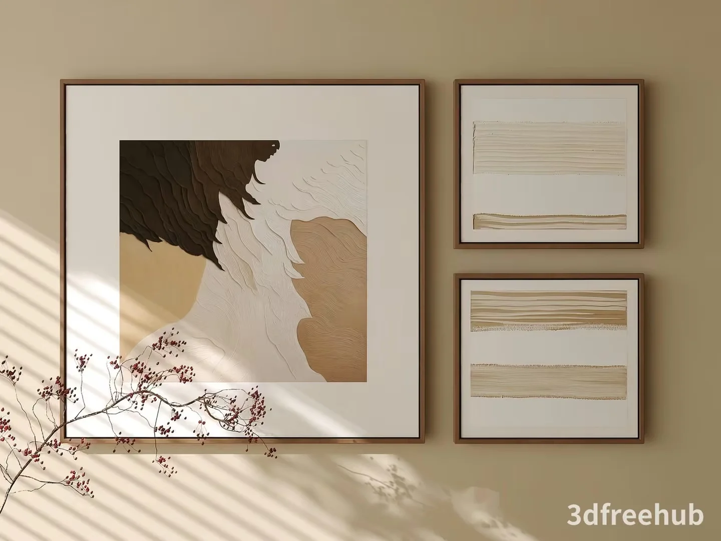 Modern Art Pieces 3D Model – 19004 – VRAY Render