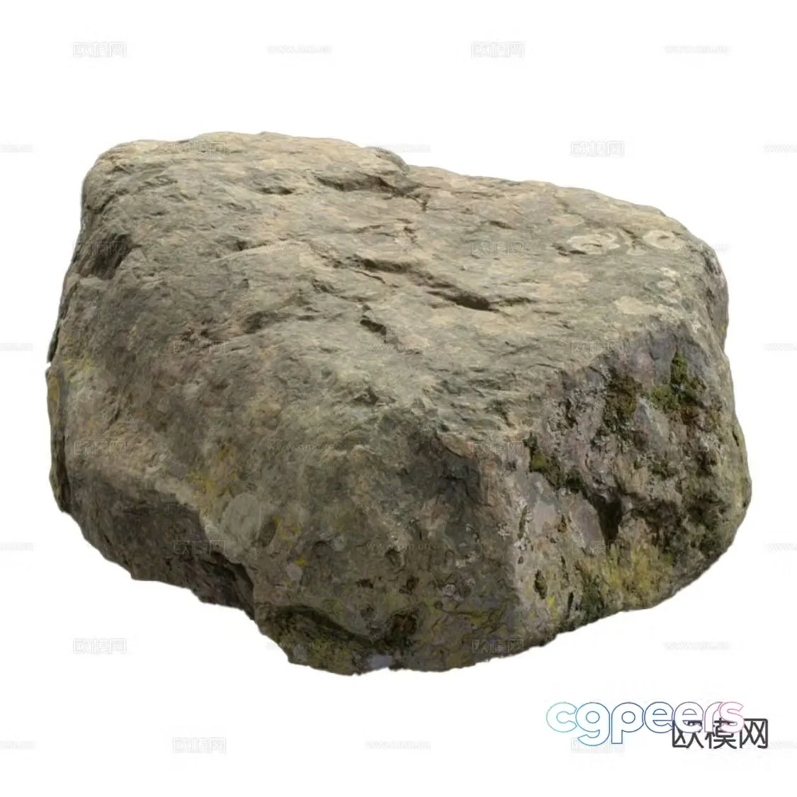 modern stone rock granite 3d model