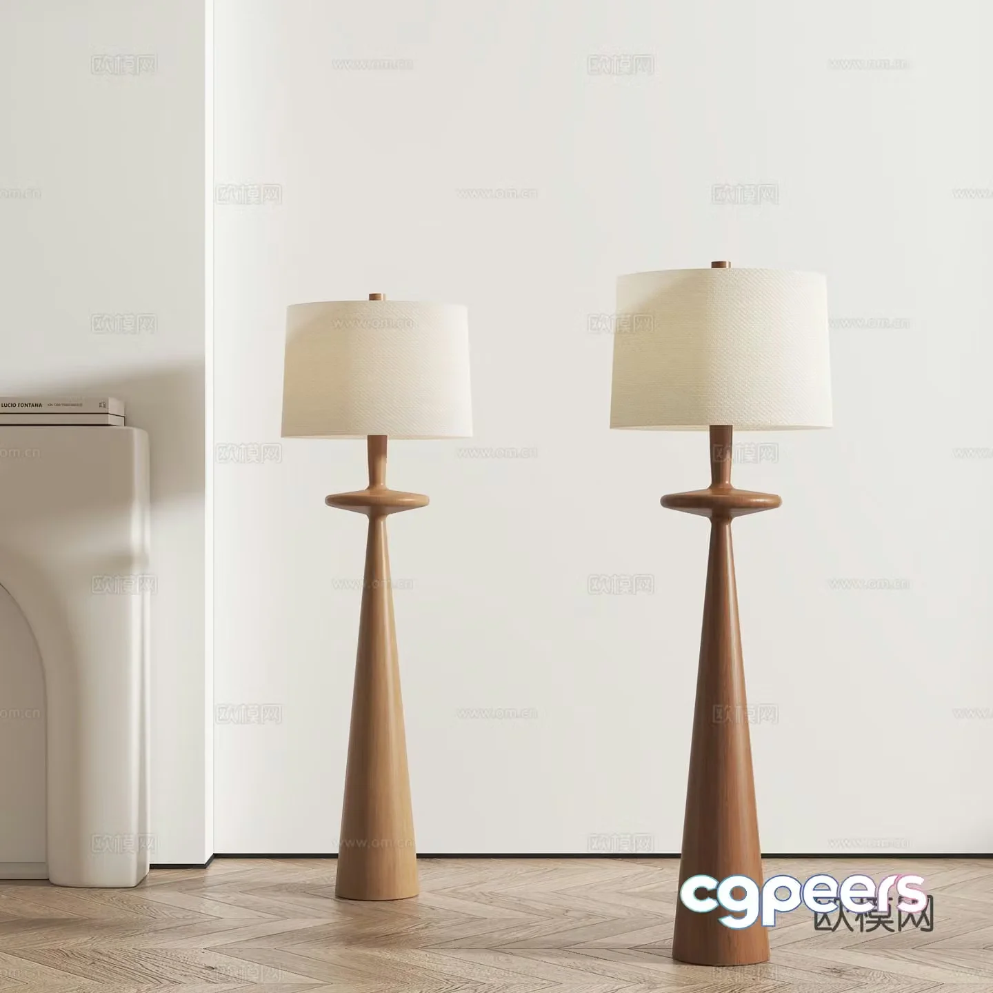 Medieval style floor lamp 3d model