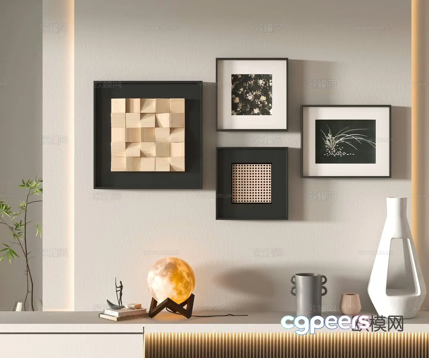Decorative painting art painting hanging painting 3d model