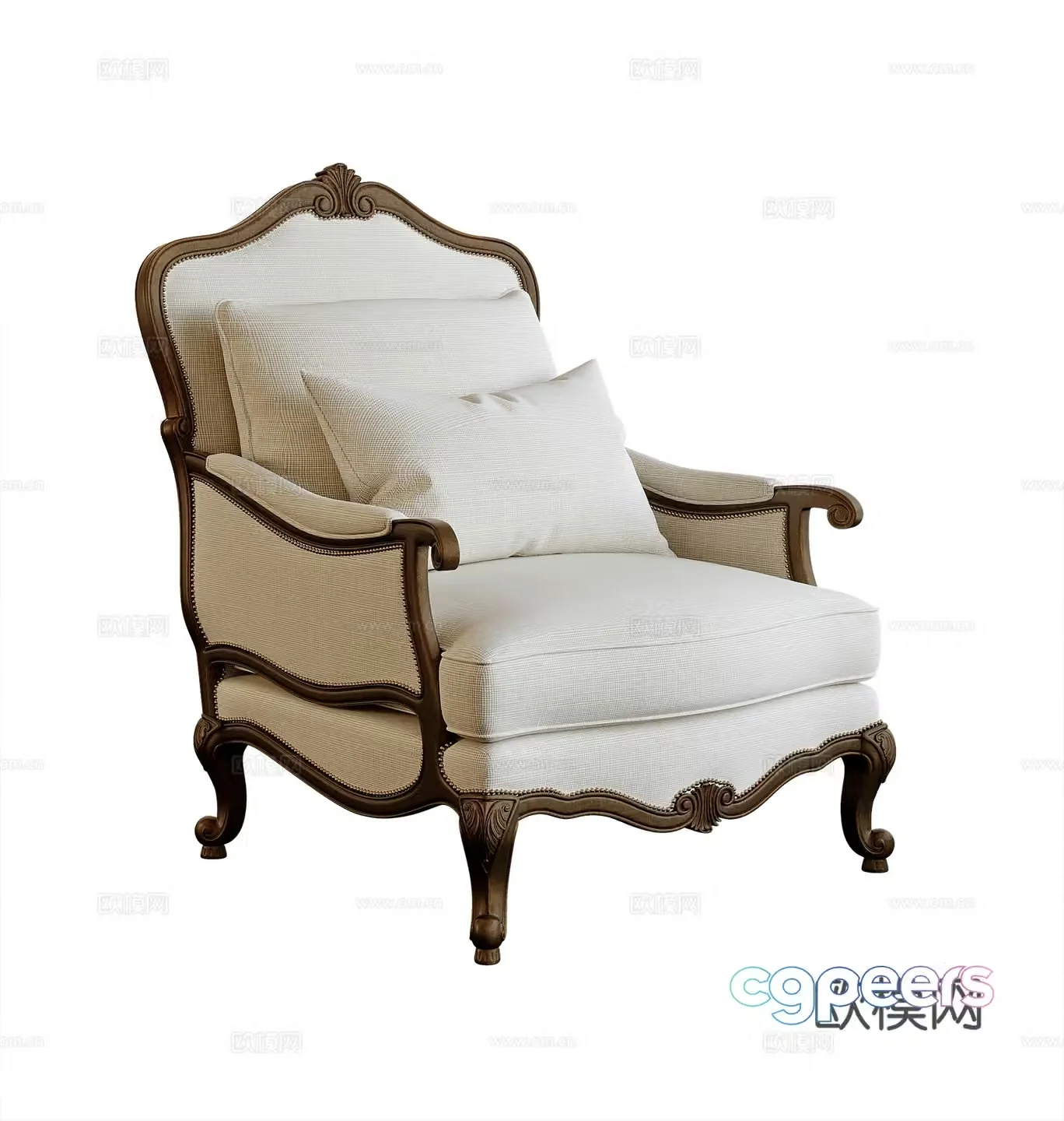 American casual chair 3d model