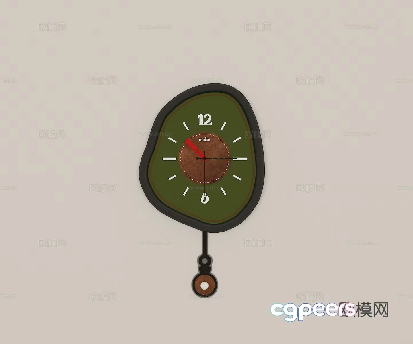 French retro bell wall decoration 3d model