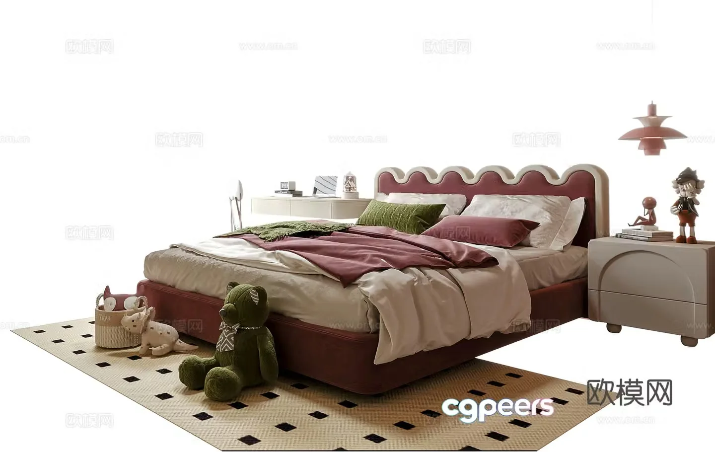 Modern children’s bed 3d model