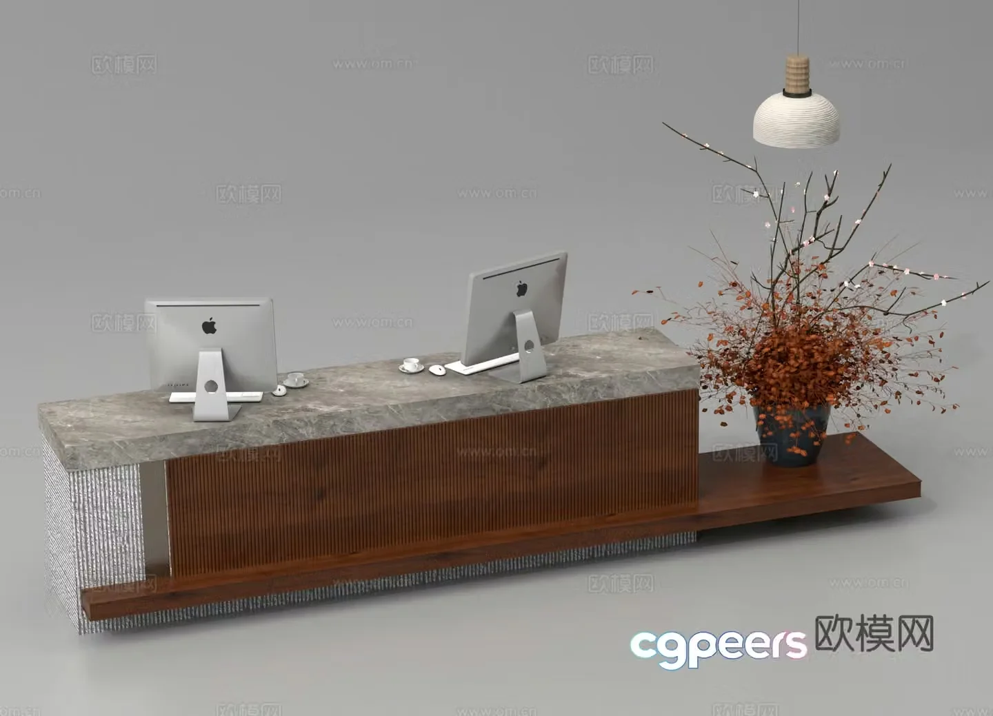 Reception desk Front desk Consulting desk Service desk 3d model