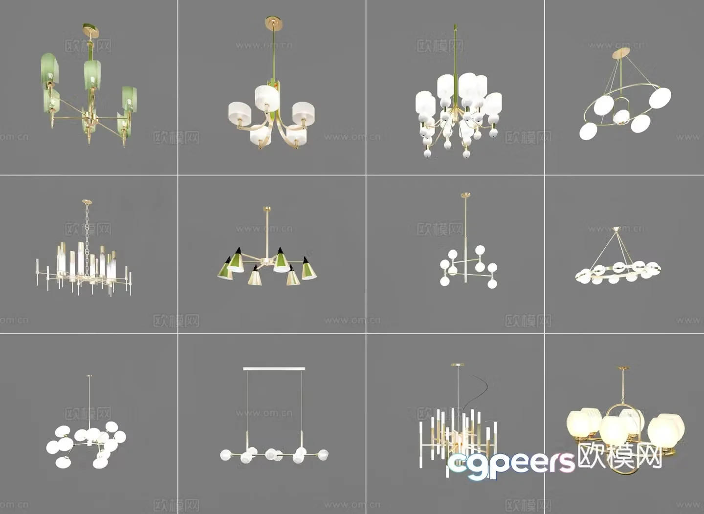 Modern chandelier 3d model