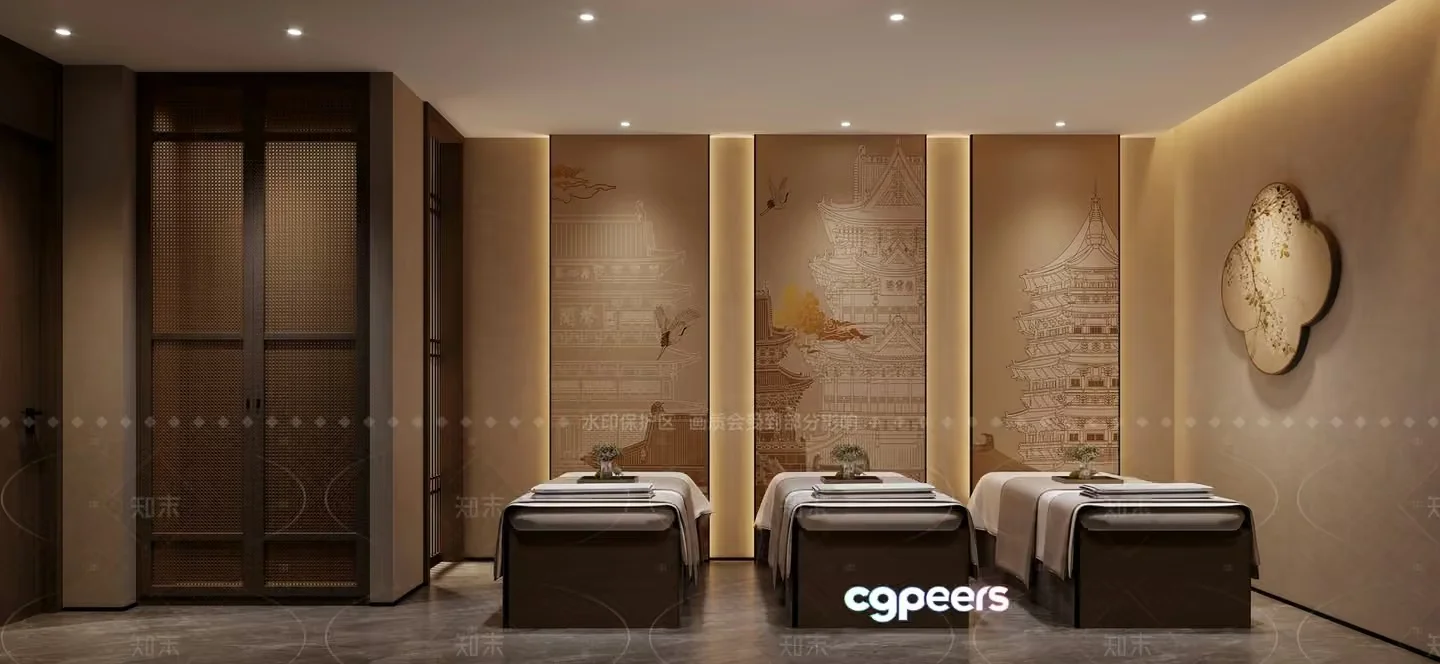 Modern Spa Room 3D Model – 481 – CORONA Render
