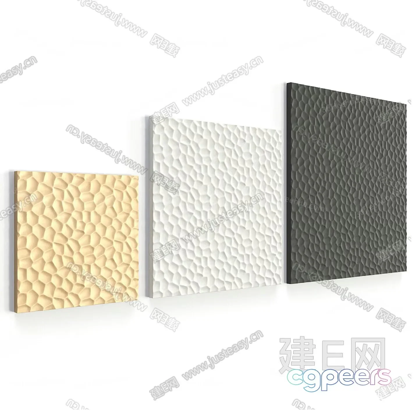Three Wall Panels 3D Model – 22714 – VRAY Render