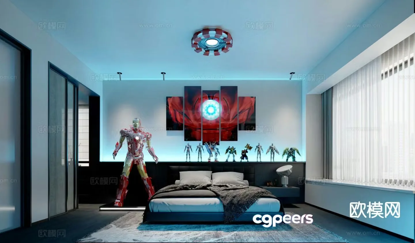 Modern theme children’s room 3D model of children’s room