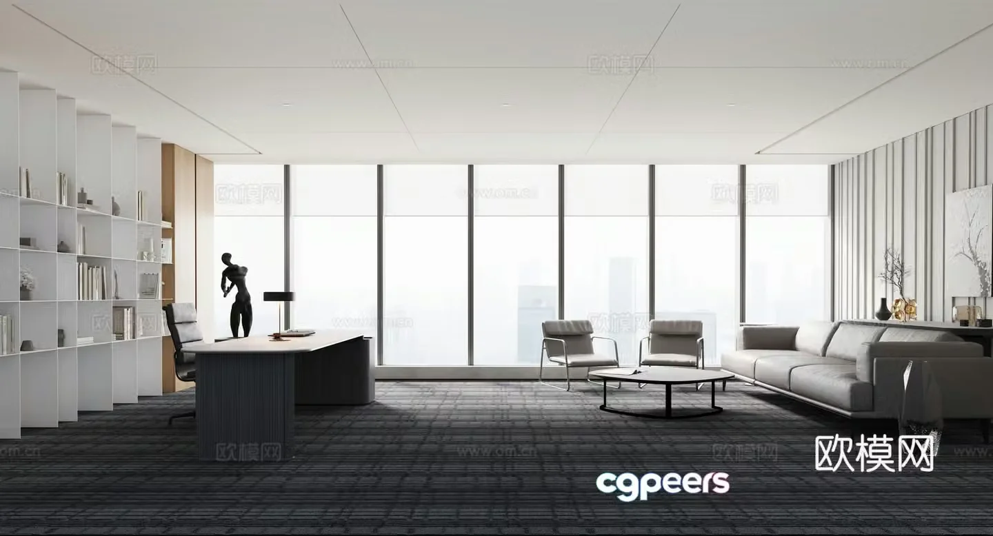 Office area Manager office Chairman office 3d model