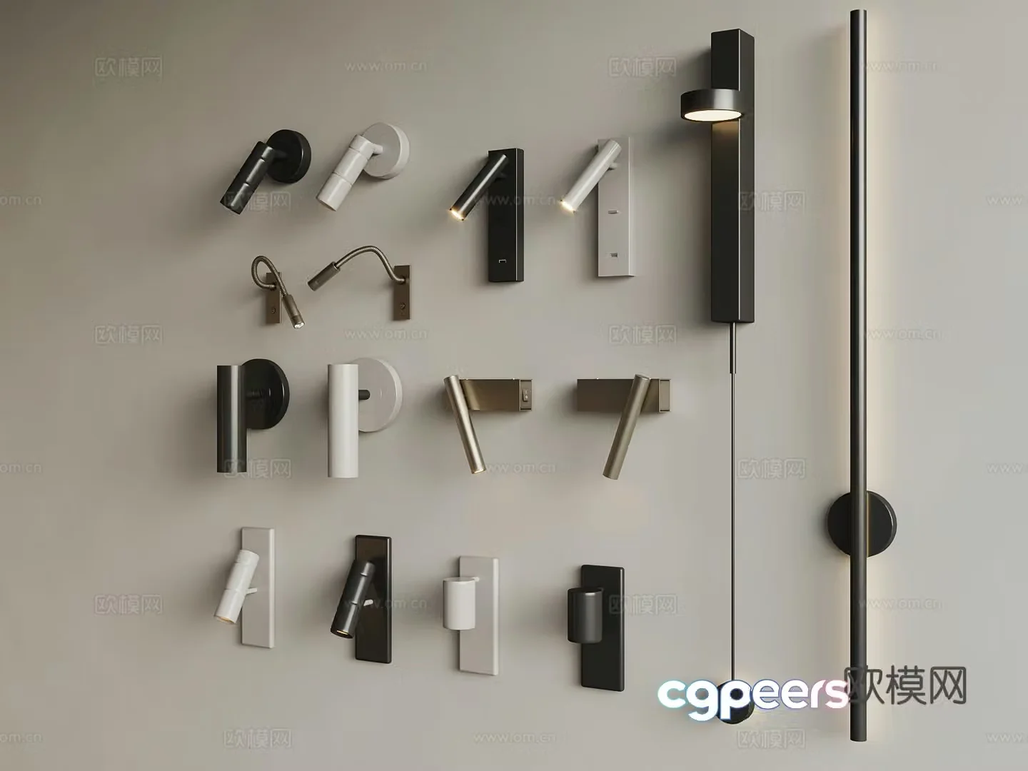 Modern wall lamp reading lamp 3d model