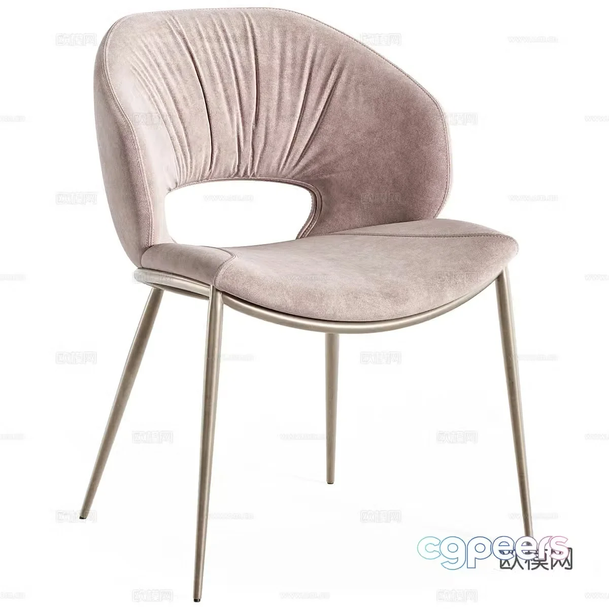 Modern Cream Style Miranda ML Chair 3d Model