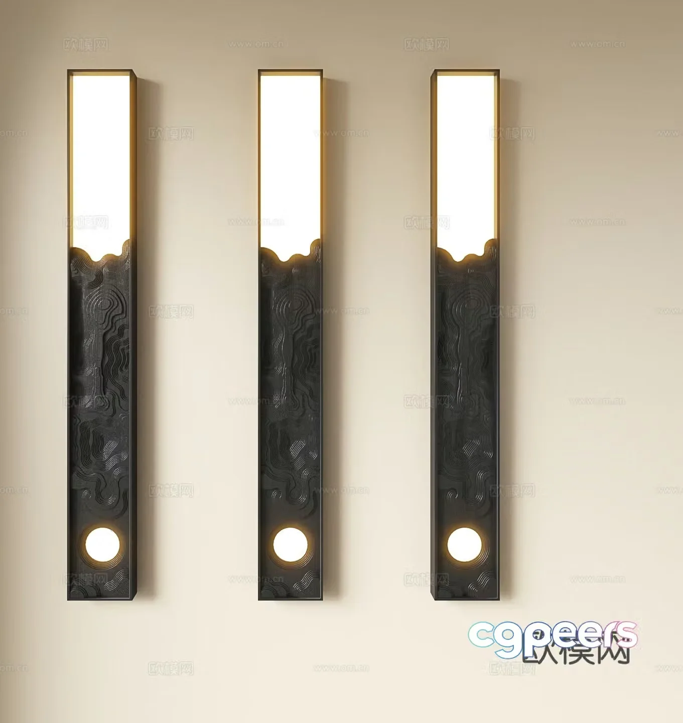 New Chinese style wall lamp tea room wall lamp 3d model