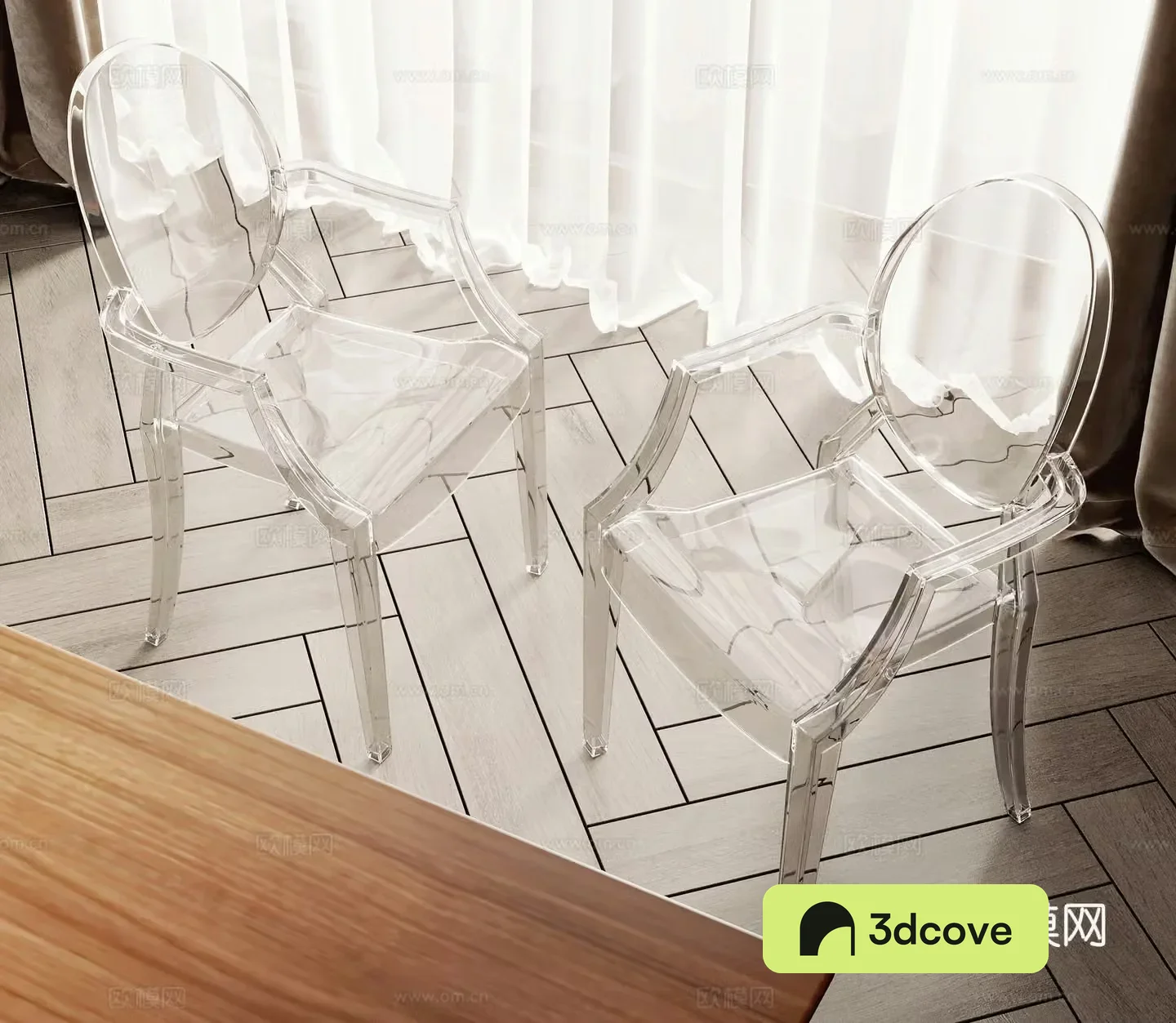 Modern acrylic chair transparent leisure chair